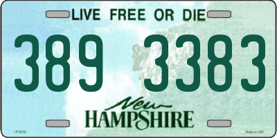 NH license plate 3893383