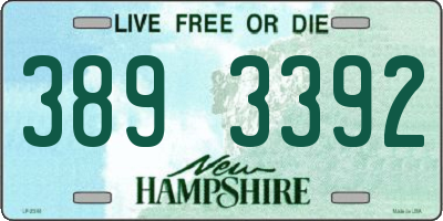 NH license plate 3893392