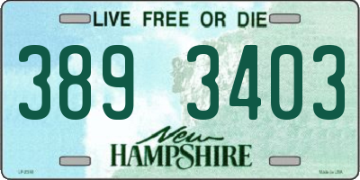 NH license plate 3893403