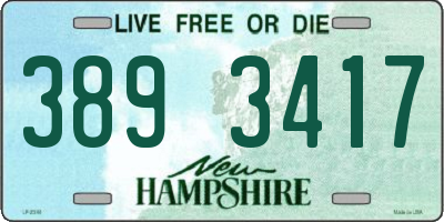 NH license plate 3893417