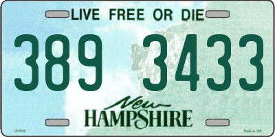 NH license plate 3893433