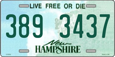 NH license plate 3893437