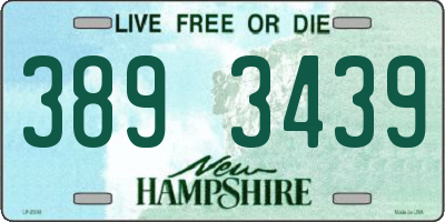 NH license plate 3893439
