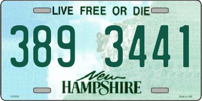 NH license plate 3893441