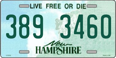 NH license plate 3893460