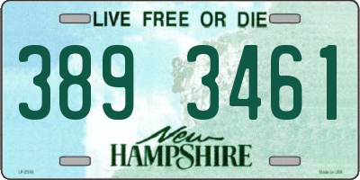NH license plate 3893461