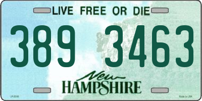 NH license plate 3893463