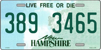 NH license plate 3893465