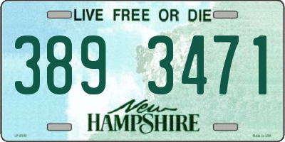 NH license plate 3893471