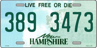 NH license plate 3893473