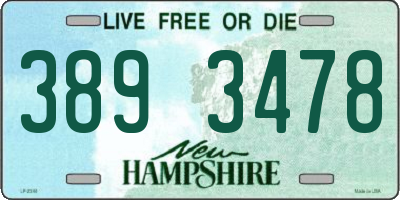 NH license plate 3893478