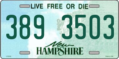 NH license plate 3893503