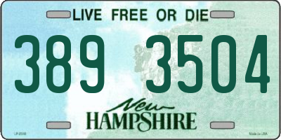 NH license plate 3893504