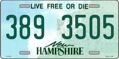 NH license plate 3893505