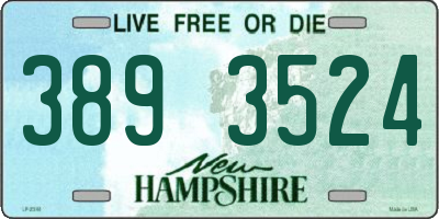 NH license plate 3893524