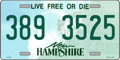 NH license plate 3893525