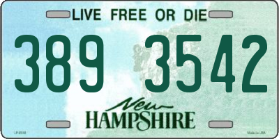 NH license plate 3893542