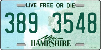NH license plate 3893548