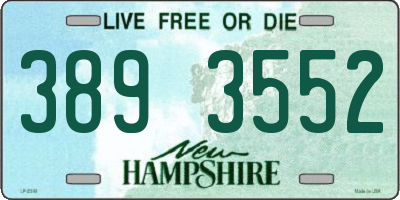 NH license plate 3893552