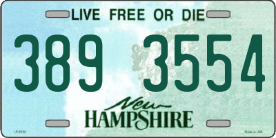 NH license plate 3893554