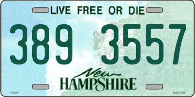NH license plate 3893557