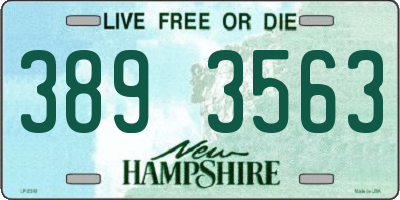NH license plate 3893563