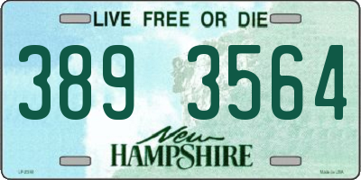 NH license plate 3893564