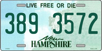 NH license plate 3893572