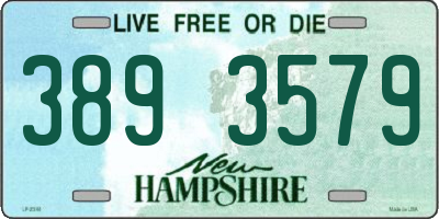 NH license plate 3893579