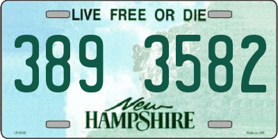 NH license plate 3893582