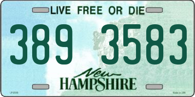 NH license plate 3893583