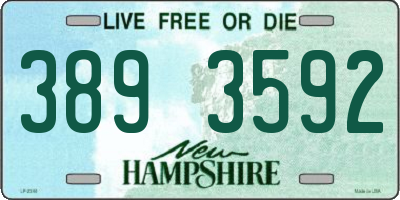 NH license plate 3893592