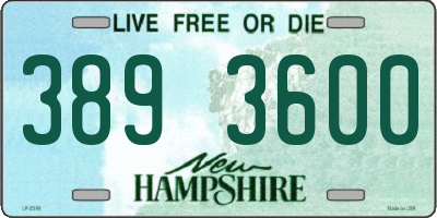 NH license plate 3893600