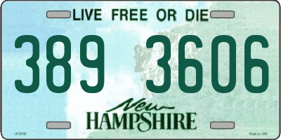 NH license plate 3893606