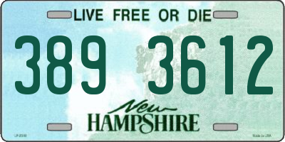 NH license plate 3893612