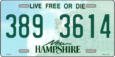 NH license plate 3893614