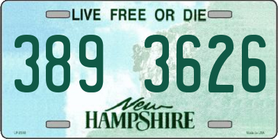 NH license plate 3893626