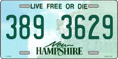 NH license plate 3893629