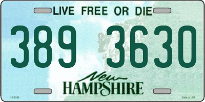 NH license plate 3893630