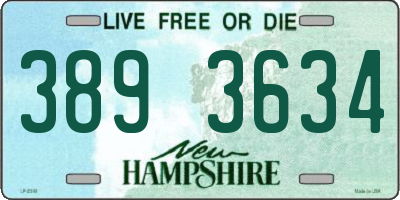 NH license plate 3893634