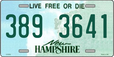 NH license plate 3893641