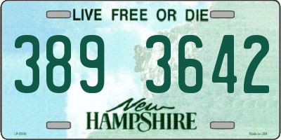 NH license plate 3893642