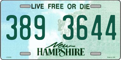 NH license plate 3893644