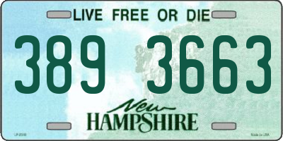 NH license plate 3893663