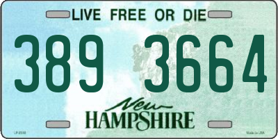 NH license plate 3893664
