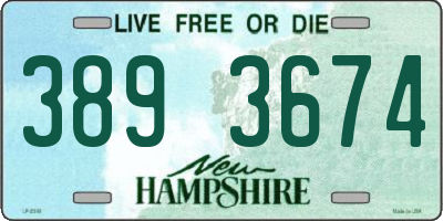 NH license plate 3893674