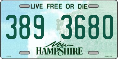 NH license plate 3893680