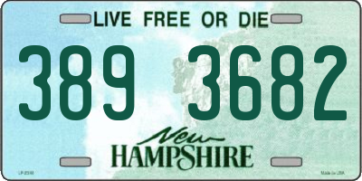 NH license plate 3893682