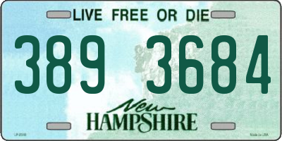 NH license plate 3893684