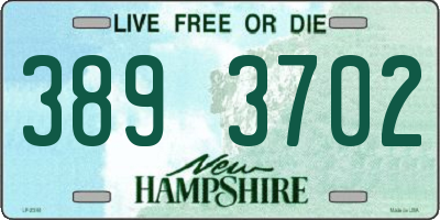 NH license plate 3893702